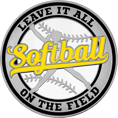Yellow "Softball" with Black Outer Circular Borders